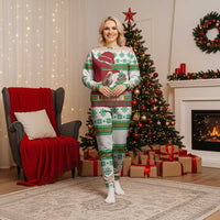 Lebanon Christmas Pajama Set with Falcon, Holiday Tree, and Red Green Snowflake Pattern - Wonder Print Shop