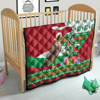 Lebanon Christmas Quilt with Falcon, Holiday Tree, and Red Green Snowflake Pattern - Wonder Print Shop