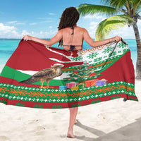 Lebanon Christmas Sarong with Falcon, Holiday Tree, and Red Green Snowflake Pattern - Wonder Print Shop