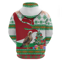 Lebanon Christmas Zip Hoodie with Falcon, Holiday Tree, and Red Green Snowflake Pattern - Wonder Print Shop