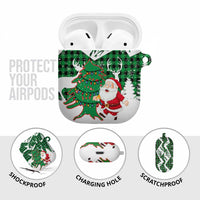 Lebanon Christmas AirPods Case with Santa Claus Reindeer Trees and Festive Knit Pattern - Wonder Print Shop