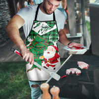 Lebanon Christmas Apron with Santa Claus Reindeer Trees and Festive Knit Pattern - Wonder Print Shop