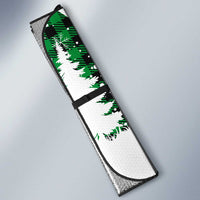 Lebanon Christmas Auto Sun Shade with Santa Claus Reindeer Trees and Festive Knit Pattern - Wonder Print Shop