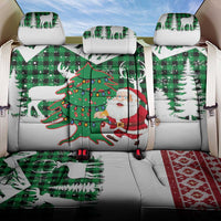 Lebanon Christmas Back Car Seat Cover with Santa Claus Reindeer Trees and Festive Knit Pattern - Wonder Print Shop