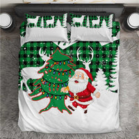 Lebanon Christmas Bedding Set with Santa Claus Reindeer Trees and Festive Knit Pattern - Wonder Print Shop