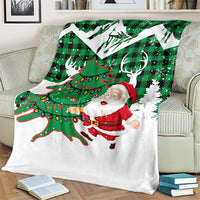 Lebanon Christmas Blanket with Santa Claus Reindeer Trees and Festive Knit Pattern - Wonder Print Shop