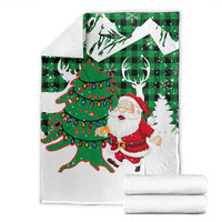 Lebanon Christmas Blanket with Santa Claus Reindeer Trees and Festive Knit Pattern - Wonder Print Shop