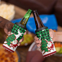 Lebanon Christmas 4 in 1 Can Cooler Tumbler with Santa Claus Reindeer Trees and Festive Knit Pattern - Wonder Print Shop