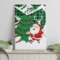 Lebanon Christmas Canvas Wall Art with Santa Claus Reindeer Trees and Festive Knit Pattern - Wonder Print Shop