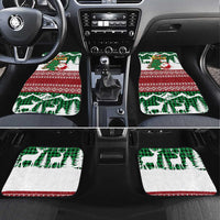 Lebanon Christmas Car Mats with Santa Claus Reindeer Trees and Festive Knit Pattern - Wonder Print Shop