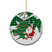 Lebanon Christmas Ceramic Ornament with Santa Claus Reindeer Trees and Festive Knit Pattern - Wonder Print Shop