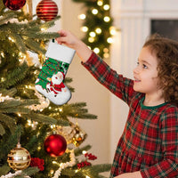 Lebanon Christmas Stocking with Santa Claus Reindeer Trees and Festive Knit Pattern - Wonder Print Shop
