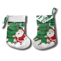 Lebanon Christmas Stocking with Santa Claus Reindeer Trees and Festive Knit Pattern - Wonder Print Shop