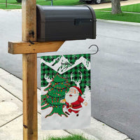 Lebanon Christmas Garden Flag with Santa Claus Reindeer Trees and Festive Knit Pattern - Wonder Print Shop