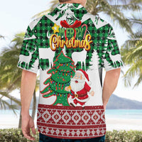 Lebanon Christmas Hawaiian Shirt with Santa Claus Reindeer Trees and Festive Knit Pattern - Wonder Print Shop