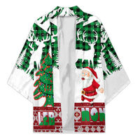 Lebanon Christmas Kimono with Santa Claus Reindeer Trees and Festive Knit Pattern - Wonder Print Shop