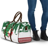 Lebanon Christmas Travel Bag with Santa Claus Reindeer Trees and Festive Knit Pattern - Wonder Print Shop