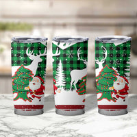 Lebanon Christmas Tumbler Cup with Santa Claus Reindeer Trees and Festive Knit Pattern - Wonder Print Shop