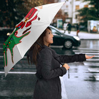 Lebanon Christmas Umbrella with Santa Claus Reindeer Trees and Festive Knit Pattern - Wonder Print Shop