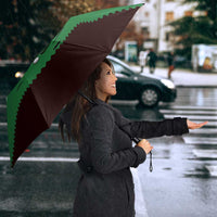 Christmas Golf Umbrella with Elf Golfer Argyle Plaid and Snowflake Pattern - Wonder Print Shop