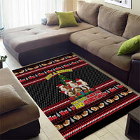 Guinea Pig Christmas Area Rug with Santa Hats Tree and Festive Gift Pattern - Wonder Print Shop