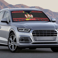 Guinea Pig Christmas Auto Sun Shade with Santa Hats Tree and Festive Gift Pattern - Wonder Print Shop