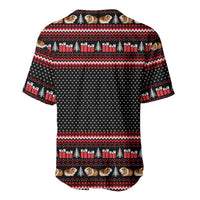 Guinea Pig Christmas Baseball Jersey with Santa Hats Tree and Festive Gift Pattern - Wonder Print Shop
