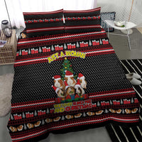 Guinea Pig Christmas Bedding Set with Santa Hats Tree and Festive Gift Pattern - Wonder Print Shop