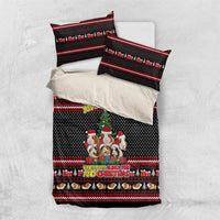 Guinea Pig Christmas Bedding Set with Santa Hats Tree and Festive Gift Pattern - Wonder Print Shop