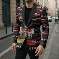 Guinea Pig Christmas Blazer with Santa Hats Tree and Festive Gift Pattern - Wonder Print Shop