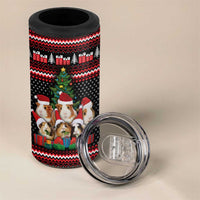 Guinea Pig Christmas 4 in 1 Can Cooler Tumbler with Santa Hats Tree and Festive Gift Pattern - Wonder Print Shop