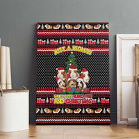 Guinea Pig Christmas Canvas Wall Art with Santa Hats Tree and Festive Gift Pattern - Wonder Print Shop