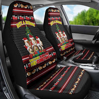 Guinea Pig Christmas Car Seat Cover with Santa Hats Tree and Festive Gift Pattern - Wonder Print Shop