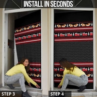 Guinea Pig Christmas Door Cover with Santa Hats Tree and Festive Gift Pattern - Wonder Print Shop