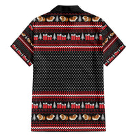 Guinea Pig Christmas Family Matching Short Sleeve Bodycon Dress and Hawaiian Shirt with Santa Hats Tree and Festive Gift Pattern - Wonder Print Shop