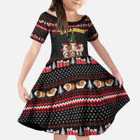 Guinea Pig Christmas Family Matching Tank Maxi Dress and Hawaiian Shirt with Santa Hats Tree and Festive Gift Pattern - Wonder Print Shop