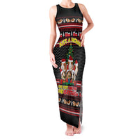 Guinea Pig Christmas Family Matching Tank Maxi Dress and Hawaiian Shirt with Santa Hats Tree and Festive Gift Pattern - Wonder Print Shop