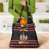 Guinea Pig Christmas Grocery Bag with Santa Hats Tree and Festive Gift Pattern - Wonder Print Shop