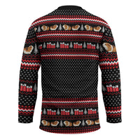 Guinea Pig Christmas Hockey Jersey with Santa Hats Tree and Festive Gift Pattern - Wonder Print Shop