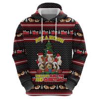 Guinea Pig Christmas Hoodie with Santa Hats Tree and Festive Gift Pattern - Wonder Print Shop