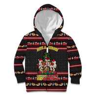 Guinea Pig Christmas Kid Hoodie with Santa Hats Tree and Festive Gift Pattern - Wonder Print Shop