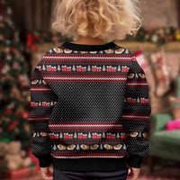 Guinea Pig Christmas Kid Ugly Christmas Sweater with Santa Hats Tree and Festive Gift Pattern - Wonder Print Shop