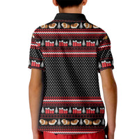 Guinea Pig Christmas Kid Polo Shirt with Santa Hats Tree and Festive Gift Pattern - Wonder Print Shop
