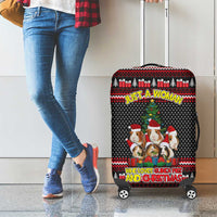 Guinea Pig Christmas Luggage Cover with Santa Hats Tree and Festive Gift Pattern - Wonder Print Shop