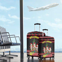 Guinea Pig Christmas Luggage Cover with Santa Hats Tree and Festive Gift Pattern - Wonder Print Shop