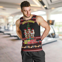 Guinea Pig Christmas Men Tank Top with Santa Hats Tree and Festive Gift Pattern - Wonder Print Shop