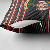 Guinea Pig Christmas Pillow Cover with Santa Hats Tree and Festive Gift Pattern - Wonder Print Shop