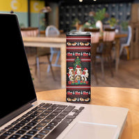 Guinea Pig Christmas Skinny Tumbler with Santa Hats Tree and Festive Gift Pattern - Wonder Print Shop