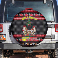 Guinea Pig Christmas Spare Tire Cover with Santa Hats Tree and Festive Gift Pattern - Wonder Print Shop