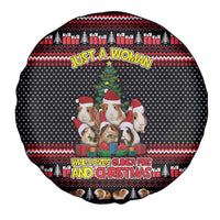 Guinea Pig Christmas Spare Tire Cover with Santa Hats Tree and Festive Gift Pattern - Wonder Print Shop